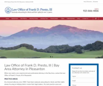 Prestolaw.com(Pleasanton Law Firm) Screenshot