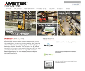 Prestolitepower.com(AMETEK Prestolite Power Battery Charging Solutions) Screenshot