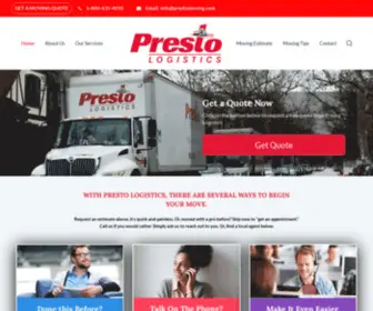 Prestomoving.com(Top Rated Moving Company) Screenshot