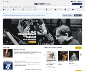 Prestomusic.com(Satisfy your appetite for music at Presto Music) Screenshot