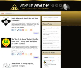 Prestonely.com(Wake Up Wealthy) Screenshot