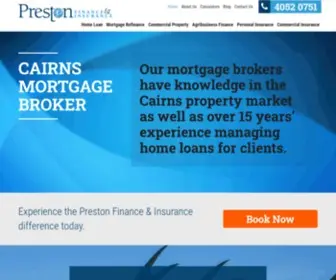 Prestonfinance.com.au(Preston Finance and Insurance) Screenshot