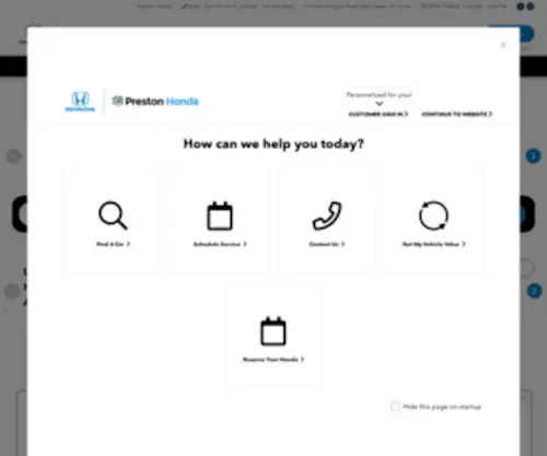 Prestonhonda.com(Prestonhonda) Screenshot