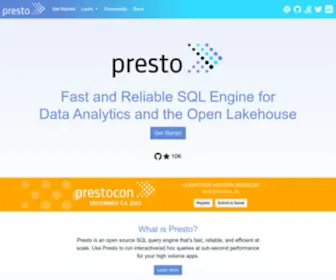 Prestosql.io(Free, Open) Screenshot