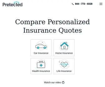 Pretected.com(Compare Personalized Insurance Quotes and Save) Screenshot