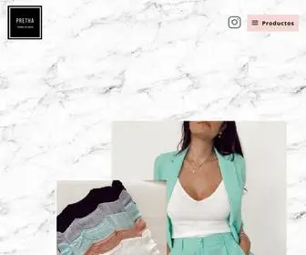 Pretha.com(Tienda de Ropa) Screenshot