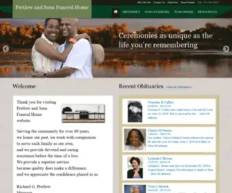Pretlowandsons.com(Pretlow and Sons Funeral Home) Screenshot
