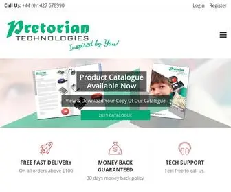 Pretorianuk.com(Pretorian Technologies) Screenshot