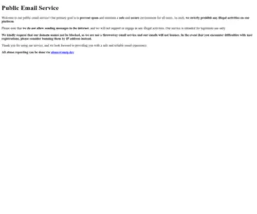 Pretreer.com(Public Email Service) Screenshot