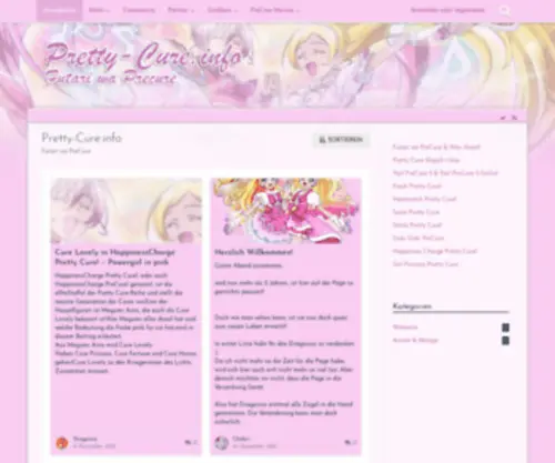Pretty-Cure.info(Pretty Cure) Screenshot