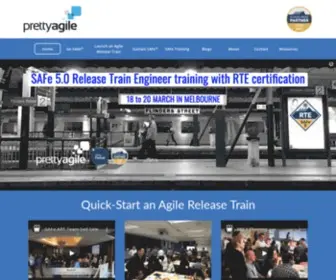 Prettyagile.com.au(Taking a Culture First approach to Business Agility with SAFe. Every member of our team) Screenshot