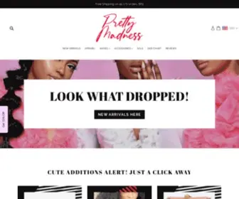 Prettymadness.com(Women's Online Boutique) Screenshot