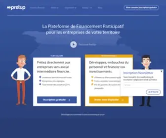 Pretup.fr(Plateforme de financement participatif pour les entreprises) Screenshot