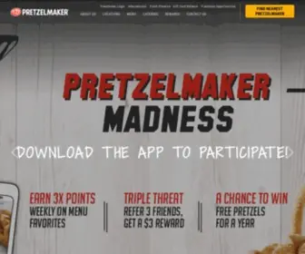 Pretzelmaker.com(Home of the World's Best Soft Pretzel) Screenshot