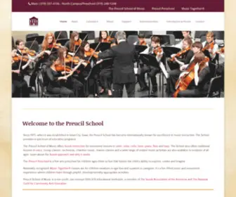 Preucil.org(Preucil School of Music) Screenshot