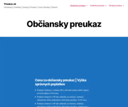 Preukaz.sk(Občiansky) Screenshot