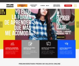 Preupdvonline.cl(Preuniversitario Online Pedro de Valdivia) Screenshot