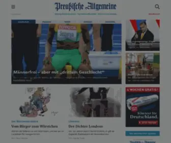 Preussische-Allgemeine.de(Die Preußische Allgemeine Zeitung) Screenshot