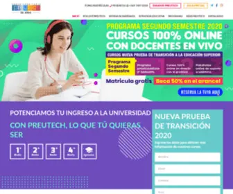 Preutech.cl(Cursos preuniversitarios 2021) Screenshot