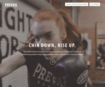 Prevailboxing.com(Prevail Boxing) Screenshot