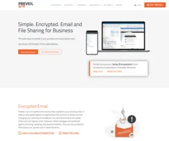 Preveil.com(Encrypted email and file sharing for the enterprise) Screenshot