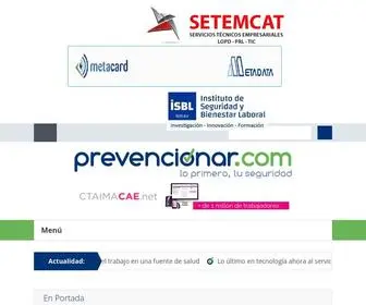 Prevencionar.com(Medio de informaci) Screenshot