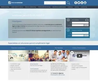 Prevensystem.com(Especialistas en soluciones para el cumplimiento legal) Screenshot