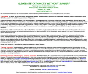 Preventcataract.org(ELIMINATE CATARACTS WITHOUT SURGERY) Screenshot