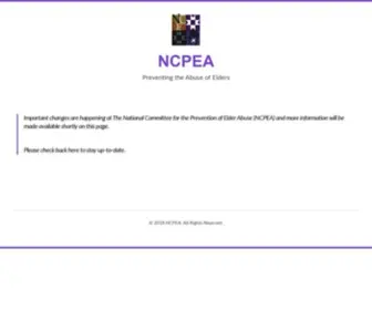 Preventelderabuse.org(NCPEA) Screenshot