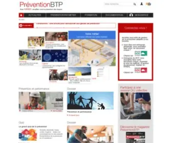 Preventionbtp.fr(Prévention BTP) Screenshot