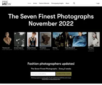 Previiew.com(High-class showcase for fashion photographers and stylists) Screenshot