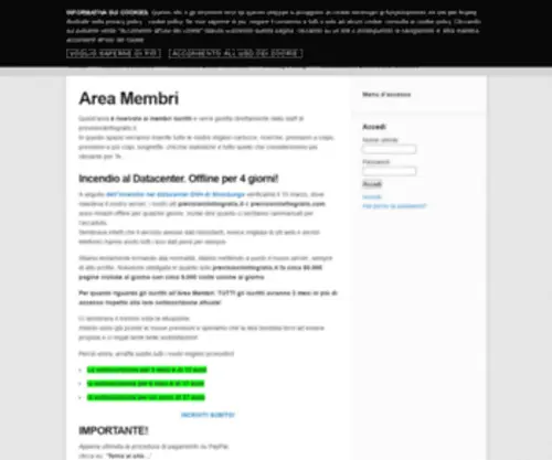 Previsionilottogratis.com(Area Membri) Screenshot