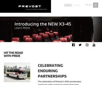 Prevostcar.com(Prevost The Ultimate Experience) Screenshot