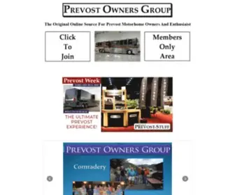 Prevostownersgroup.com(POG) Screenshot