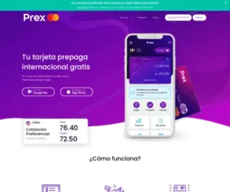 Prexcard.com.ar(Prex tu tarjeta Mastercard internacional) Screenshot