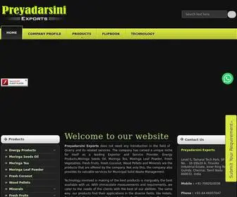 Preyadarsiniexports.in(Minerals & Ores exporters) Screenshot