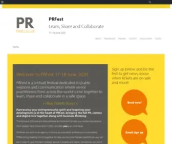 Prfest.co.uk(A global community for PR and communication professionals) Screenshot