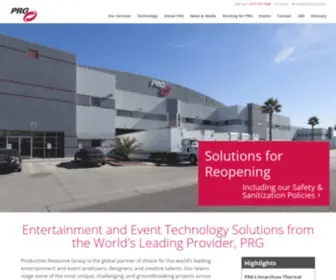 PRG.com(PRG Worldwide Entertainment Technology Solutions) Screenshot