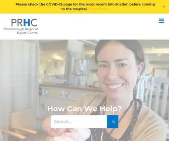 PRHC.on.ca(Peterborough Regional Health Centre (PRHC)) Screenshot