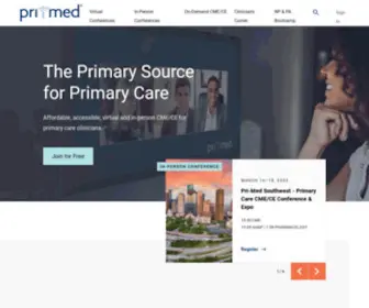 Pri-Med.com(Online CME I Continuing Medical Education) Screenshot