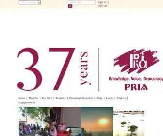 Pria.org(Participatory Research in Asia) Screenshot