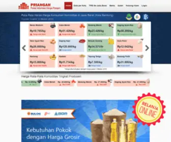 Priangan.org(Portal Informasi Harga Pangan) Screenshot