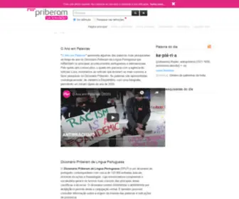 Priberam.org Screenshot