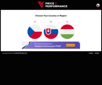 Price2Performance.com(Choose Your Country or Region) Screenshot