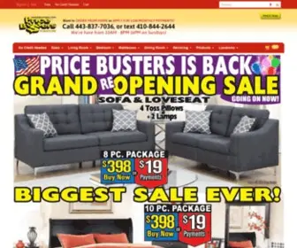 Pricebustersmd.com(Discount Home Furniture Stores in Maryland) Screenshot