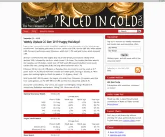 Pricedingold.com(True Prices Measured in Gold) Screenshot