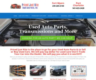 Pricedjustriteauto.com(Used Auto Parts) Screenshot