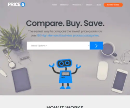 Pricefive.com(Lowest Price Quotes On Your Commercial) Screenshot