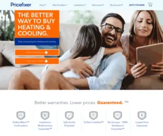 Pricefixer.com(Lowest Price on Heating and Cooling Equipment Guaranteed) Screenshot