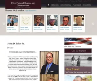 Pricefuneralhomes.com(Price Funeral Home and Monuments) Screenshot